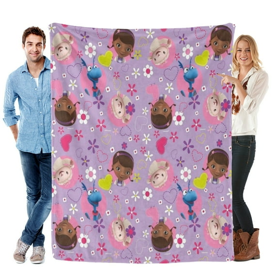 Throw Blanket for Doc Mcstuffins Bed Couch Flannel Blanket for Kids Boys Girls Gifts Soft Warm Home Decor 30x40 Inch