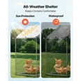 thumbnail image 5 of KFFKFF Large Metal Chicken Coop, 6.6 x 3.3 x 6.6 ft, Walk-in Poultry Enclosure with Weatherproof Cover & Durable Frame, Spire Roof Cage for Rabbits, Ducks, Hens, Geese, and Other Small Animals, 5 of 9