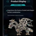 thumbnail image 2 of 3D Metal Puzzle Mechanical Dragon Model DIY Assembly Kit Complex Brain Teaser Creative Handmade Project for Display, 2 of 5