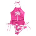 thumbnail image 4 of FhsagQ Ensembles de Maillots de Bain Rouges pour Femmes Sans Entrejambe Nouveau Maillot de Bain à Bretelles Imprimé Noix de Coco Grand Maillot de Bain Conservateur Bikini Fendu pour Femmes Ensembles de Maillots de Bain pour Femmes Grande Taille Culottes TTG, 4 of 9