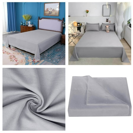 

Hotel Double Brushed Microfiber Twin Flat Sheet And Cozy Fade Stain Bed Top Sheet Gray Storage College Dorm Storage Tub Large Containers with Lids for Storage Heavy Duty Storage College Storage Bags