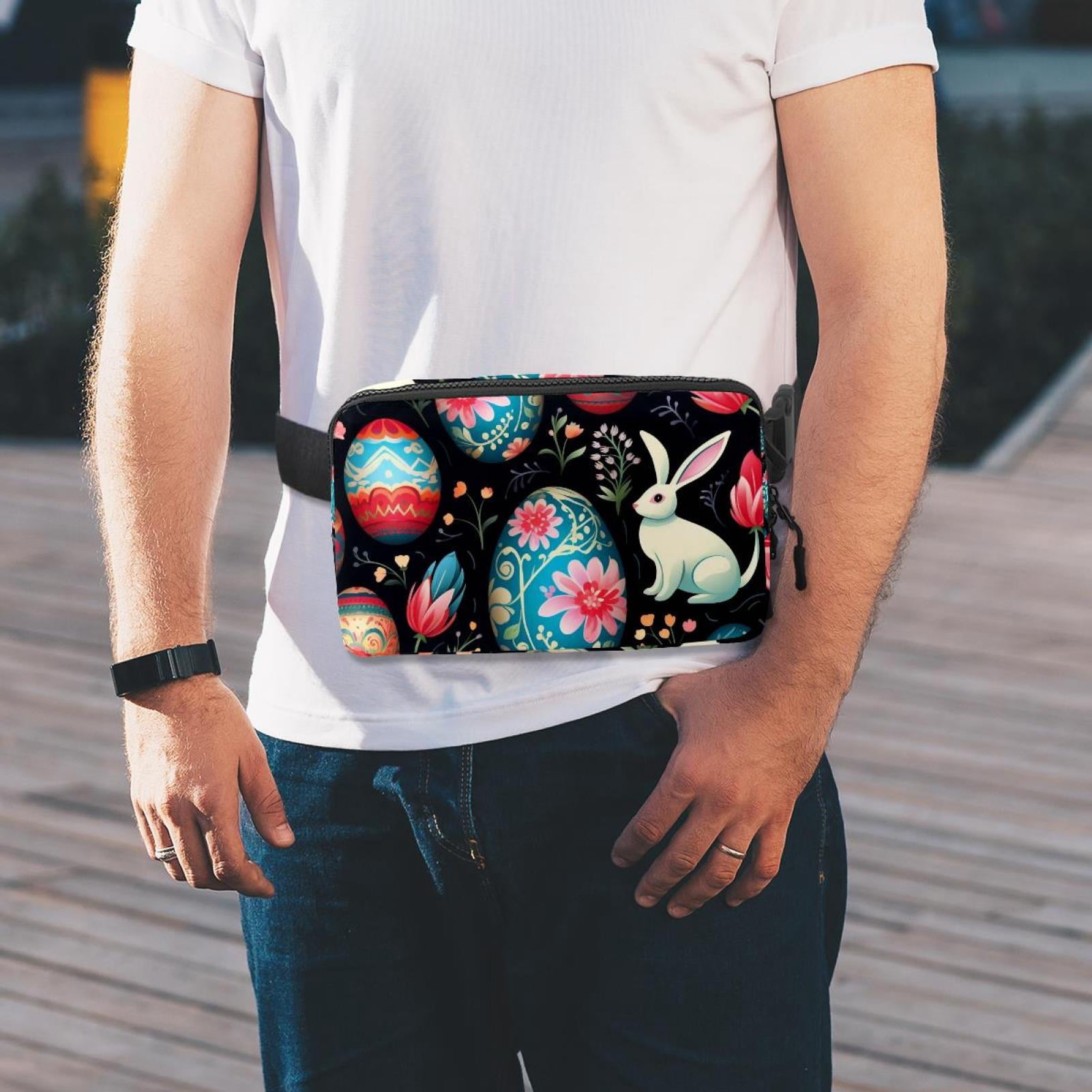 Easter Lightweight Adjustable Running Belt Waist Bag with Extension Strap - Unisex