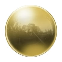 Uxcell Gazing Ball 3 Inch 76mm Polished Hollow Ball, Stainless Steel Gazing Globe Mirror Ball, Gold Tone