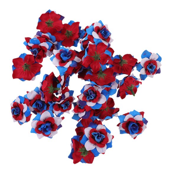 MLINS FRCOLOR 30pcs Artificial Flowers for Wall Decoration Faux Floral Wreath Ornaments for Independence Day