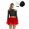 thumbnail image 2 of renvena Circus Outfit for Women Ringmaster Costume Lion Tamer Magician Dress Jumpsuit for Halloween A Black L, 2 of 7