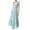 Light Blue, variant on Women's Ruffled V Neck Tiered Dress 100% Cotton Lightweight Everyday Wear Flattering Silhouette For Warm Weather