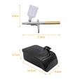 thumbnail image 3 of Kit de aerógrafo multifuncional con compresor Juego de aerógrafo de mano de doble acción Presión aju TOMSHOO Negro, 3 of 7