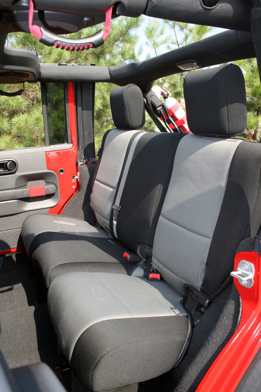 Rugged Ridge by RealTruck Seat Covers for Wrangler JK 2-Door | Front/Rear, Black/Gray | 13296.09 | Compatible with 2011-2018 Jeep Wrangler JK 2-Door