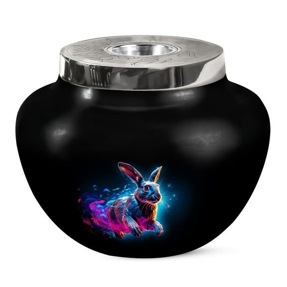 KARYLIZ Rabbit Funeral Urns For Adult Ashes Men & Women - Decorative Urns - Large Urn For Ashes For Women - Adult Urns For Human Ashes Men - Unique Urns For Human Ashes