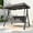Gray, variant on Howsvn 3 Seat Outdoor Patio Swing with Converting Canopy, Cushioned Steel Frame Porch Canopy Swing Chair, Swing Glider Hammock for Patio, Garden, Gray