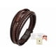 thumbnail image 1 of Pulsera De Cuero Con Hebilla Trenzada Regalo Para Hombre Xtellar cafe, 1 of 4