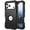 Black, variant on Heavy Duty Case for Apple iPhone 18 Pro, Logo Cutout 3-Layer Shockproof Rugged Protective Cover with Raised Edges for Screen & Camera Protection, Black