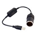 thumbnail image 3 of Car Cigarette Lighter Socket 5v 2a Usb To 12v Usb Male To Female Cigarette, 3 of 4