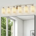 thumbnail image 5 of KAWOTI 43 in. 6-Light Brushed Nickel Vanity Light with Frosted Glass Shade, 5 of 6