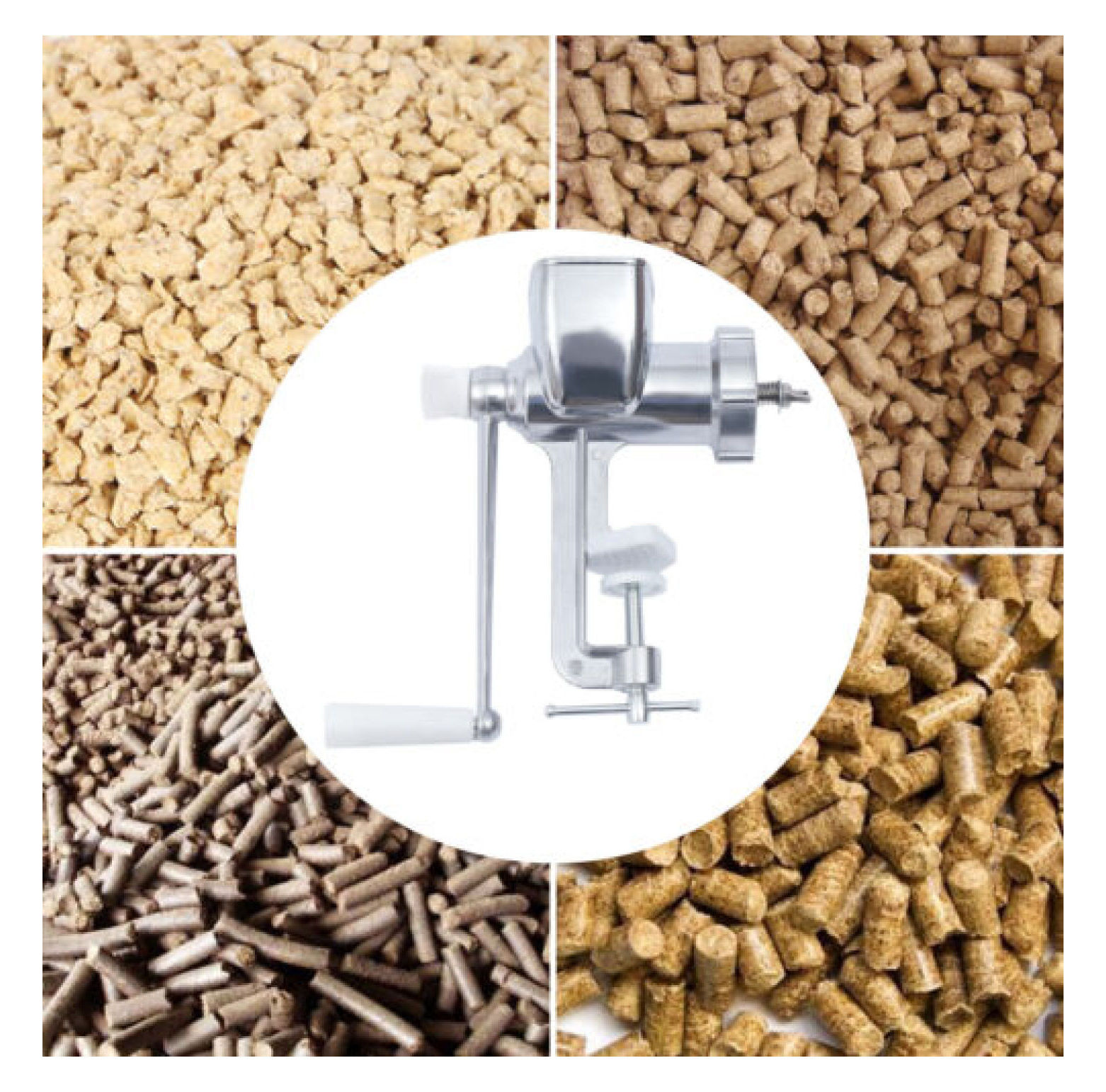 WANCQ Manual Animal Feed Pellet Mill Machine Animal Food Maker Pellet Making Machine