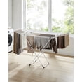 thumbnail image 1 of SONGMICS Tendedero de Ropa, Tendedero de Metal, Plegable, Ahorra Espacio, con Alas, Uso en Interiores y Exteriores, Para Ropa de Cama, Blanco, 1 of 5