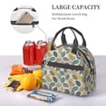 thumbnail image 5 of Uemuo Vintage Leaves Printed Lunch Bag Lunch Box Reusable Insulated Lunch Tote Bag, Leakproof Thermal Cooler Sack Food Handbags Case High Capacity, 5 of 5