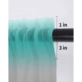 thumbnail image 6 of Turquoise Grey Ombre Tier Curtains 24 Inch Length,Sheer Curtains for Bedroom Living Room Window Teal Modern Geometric Striped Abstract Art Kitchen Curtains Half Window Drapes 27.5"x24" 2 Panels, 6 of 7