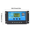 thumbnail image 3 of Qarigey Controlador de carga de energía solar automático universal Regulador de de portátil Operación de botón de salida USB Ropa, zapatos y accesorios Miscelánea 30A Qarigey AP015477-03, 3 of 6