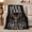 Black Deer Christmas Crew, variant on YShenghong Polyester Flannel Throw Blanket with Forest Sunrise, Deer and Cup Print, Best Days Start Before Sunrise Lettering