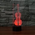 thumbnail image 2 of YSITIAN 3D Violin Guitar Night Light led Lamp Illusion 7 Color Changing Touch Switch Table Desk Decoration Lamps Acrylic Flat ABS Base USB Cable Birthda E1116-316, 2 of 5