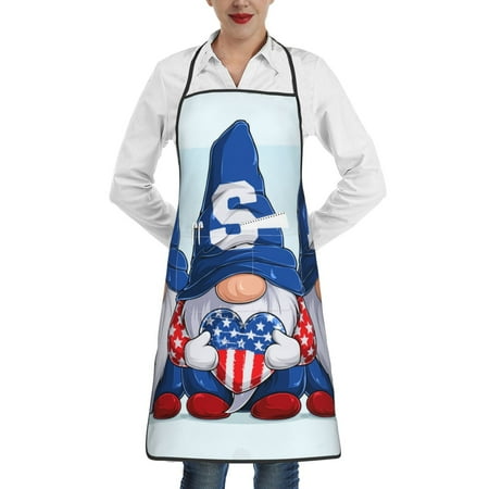 

Rocae Cute Gnomes in USA for Kitchen Aprons for Women Adjustable Cooking Kitchen Chef Apron for Men with Pockets