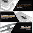 thumbnail image 4 of HUGFEGWE 2 Pcs Stainless Steel Square Slot Cutter, Drywall Oscillating Tool Outlet Box Cutter, Electrical Box Drywall Outlet Cutout Tool, One Step in Place Oscillating Square Blade for CA919-79944, 4 of 7