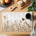 thumbnail image 2 of Placemats 1 Pack, Eucalyptus Leaves Woven Placemat, Linen Place Mats for Kitchen/Dining Tables, Spring Plants Country Yellow Washable Table Mats for Party, 2 of 8