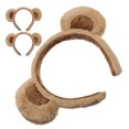 thumbnail image 4 of 3 diademas con orejas de oso, bonitas y esponjosas diademas de cuernos de animal de peluche para mujeres y niñas, diadema esponjosa de dibujos animados, diadema decorativa para fiestas de cosplay., 4 of 5