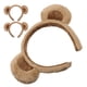 thumbnail image 4 of 3 diademas con orejas de oso, bonitas y esponjosas diademas de cuernos de animal de peluche para mujeres y niñas, diadema esponjosa de dibujos animados, diadema decorativa para fiestas de cosplay., 4 of 5