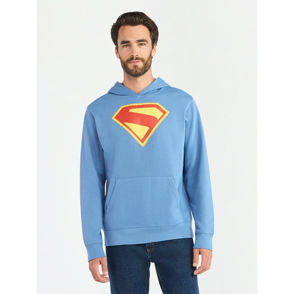 Superman Men's and Big Men's Graphic Hoodie with Long Sleeves, Sizes XS-5XL