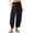 AA Black, variant on Eytino Women's Summer High Waisted Baggy Pants Casual Ankle Length Trouser Slacks with Pockets Black L