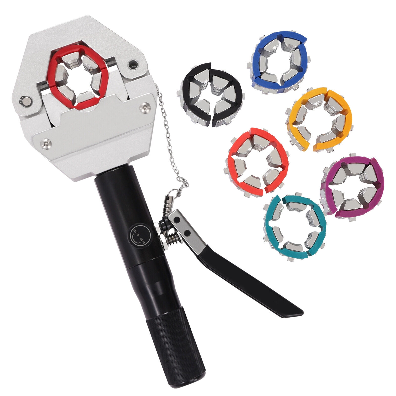 CNCEST Manual A/C Hose Crimper Kit Hand Hydraulic Hose Repair Crimping