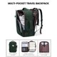 thumbnail image 3 of Mochila de viaje LOVEVOOK Carry on de 40 litros con puerto USB, color verde oscuro, 3 of 8