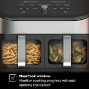 Instant Pot 8Qt Vortex Plus XL Air Fryer with Dual Baskets and Clear Cooking Windows, 8-in-1, Air fry, roast, broil, bake, reheat, and dehydrate, Stainless Steel