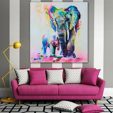 Wall Art Oil Paintings Canvas Prints Animals Elephants  