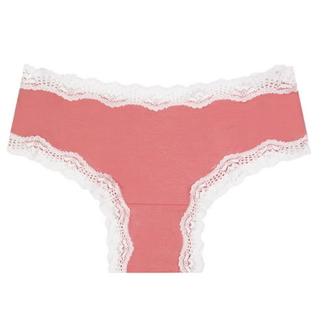 

Underwear For Women Lace Ruffle Cotton Breathable Comfortflex Low Waist Color Matching Womens Panties