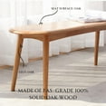 thumbnail image 5 of 100% Solid Oak Dining , Wood  for Bedroom End of Bed with Rounded Corners, Entryway Benches for Dining Room, Kitchen, Living Room (Natural Oak, 47.2"), 5 of 9