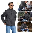 thumbnail image 4 of TACVASEN Men's Winter Warm Fleece Lined Jacket Thicken Windbreaker Cargo Coat with 7 Pockets Casual Work Field Outwear Dark Gray M, 4 of 8