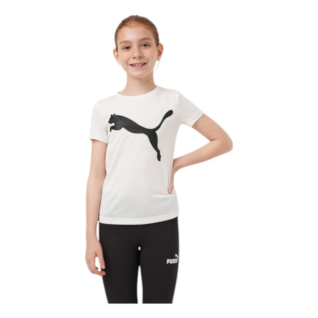 Playera Puma Juvenil Niños Active Tee Blanco Entrenamiento blanco S