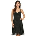 thumbnail image 5 of Sakkas Stonewashed Rayon Adjustable Spaghetti Straps Mid Length Dress - Black - S/M, 5 of 6