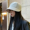 thumbnail image 2 of Summer Sun Hat Foldable Wide Brim Women Bucket Hat Girl Lady UV Protection Adjustable Outdoor Beach Cap, 2 of 6