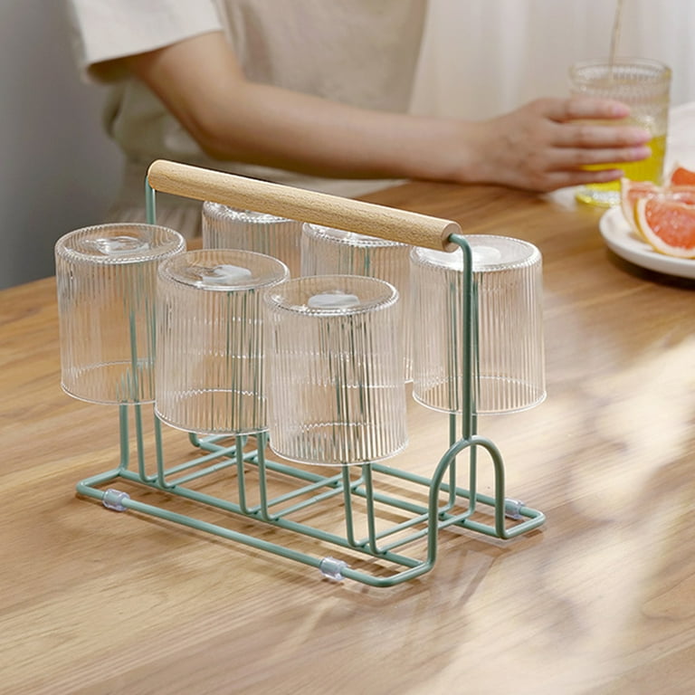 Cup Holder Stand Smooth Surface with Cup Brush Easy Cleaning Cup Drying Rack  Pp