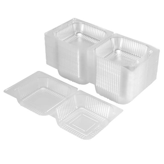 Trjgtas Single Individual Clear Cake Boxes (100 Count)