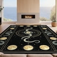 thumbnail image 2 of Design&I 8'x10' Washable Area Rug Snag-Free Snake Round Gothic Witchy Serpent Tarot Motifs Moody Goth Witch for Dining Room, Large Office, Lounge, 2 of 7