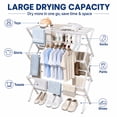 thumbnail image 5 of Enogets Expandable Clothes Drying Rack, Foldable & Collapsible Steel Laundry Drying Racks, White, 5 of 9