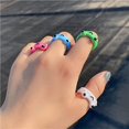 thumbnail image 2 of sweethay 4 Uds. Anillos bonitos de arcilla de rana, anillos acrílicos de animales en 3D de dibujos animados, joyería ligera, anillo Ropa, zapatos y accesorios Miscelánea, 2 of 6