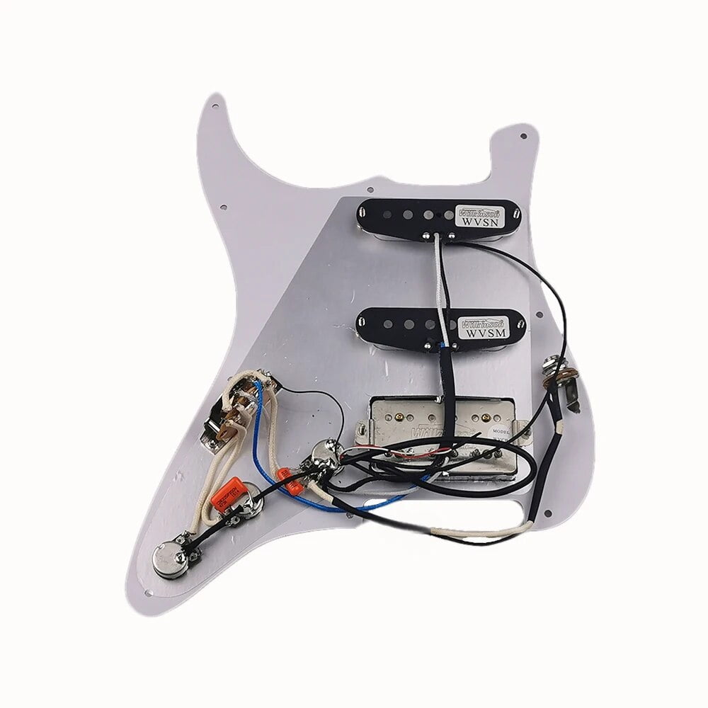 SSH Prewired Guitar Strat Pickguard Set Wilkinson Ainico 5 Humbucker Pickups Coil Splitting Switch Multi Switch Harnesses ,For Fender ST Electric Guitar Part Replacement