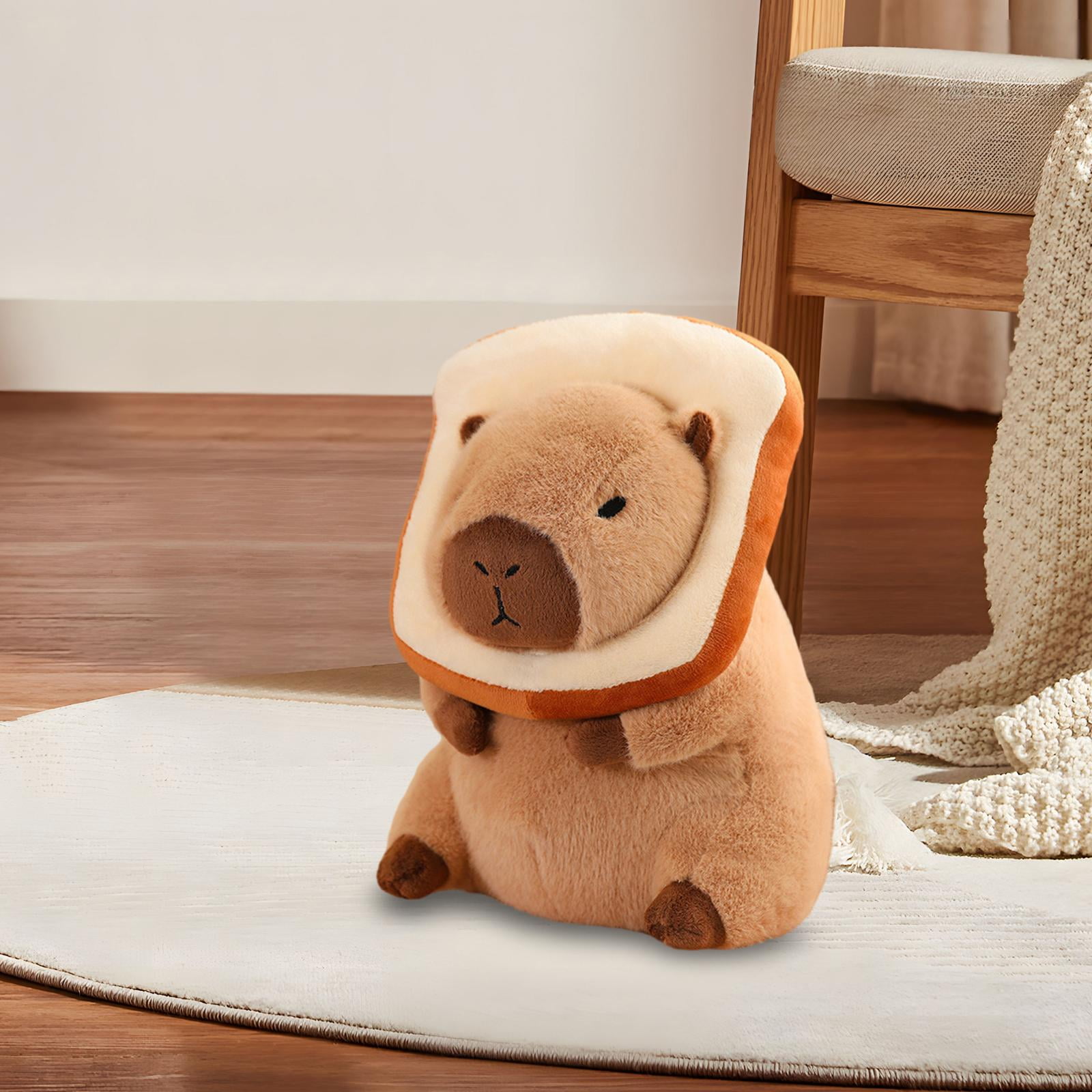 shamjina Capybara Stuffed Animal Plush Accompany Sleep Toy for Adults Kids Boys Girls Bread 30cm