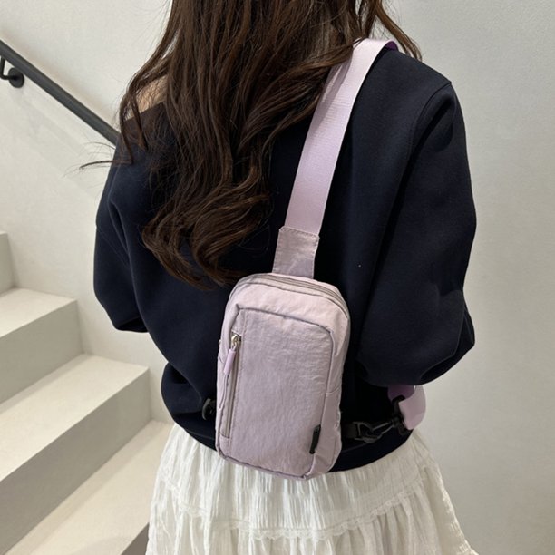 Bolso de pecho multifuncional y sencillo, adecuado para viajes al aire libre, bolso bandolera, mochila de viaje, mini bolso para teléfono móvil, bandolera de poliéster.